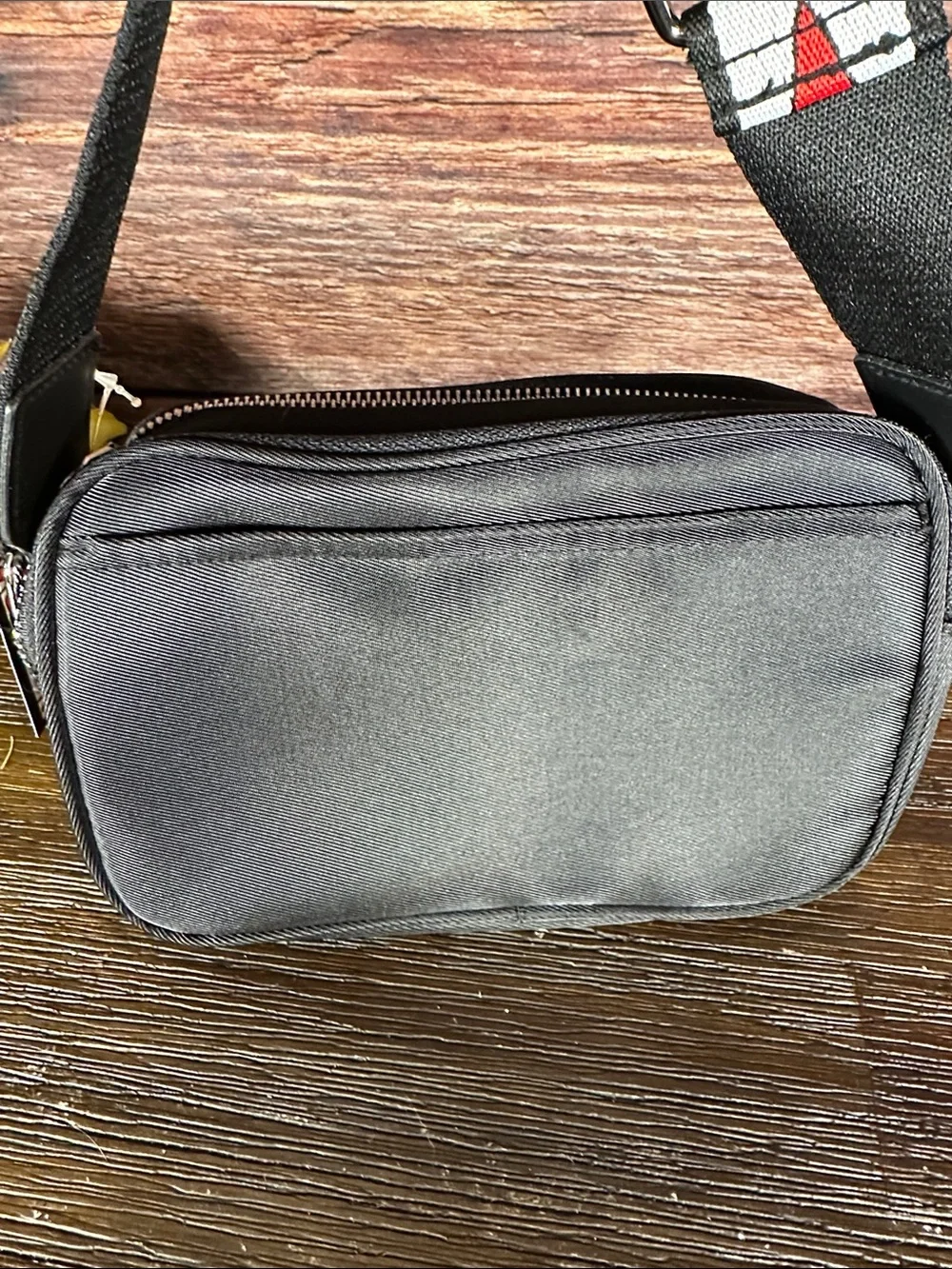 Brighton Love Essentials Black Crossbody with White Strap and Red Hearts